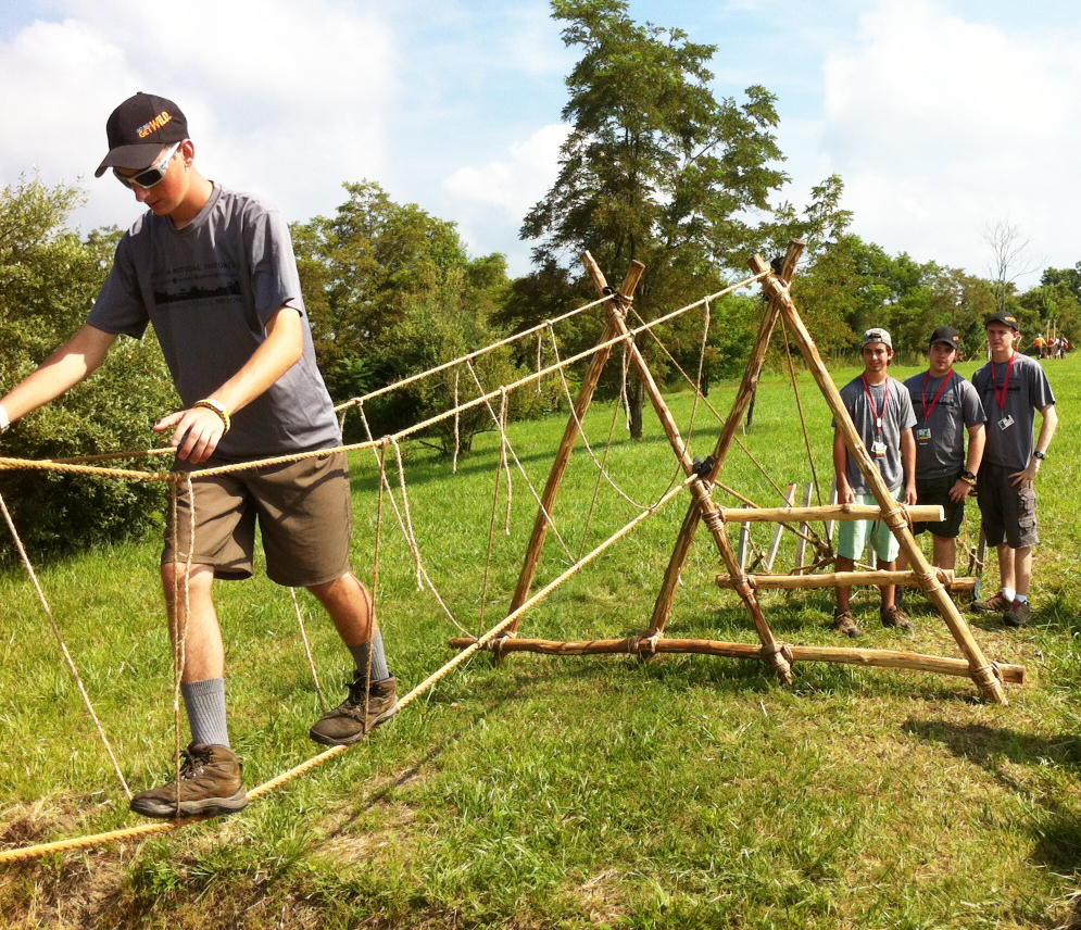 how to build a boy scout monkey bridge – SCOUT PIONEERING